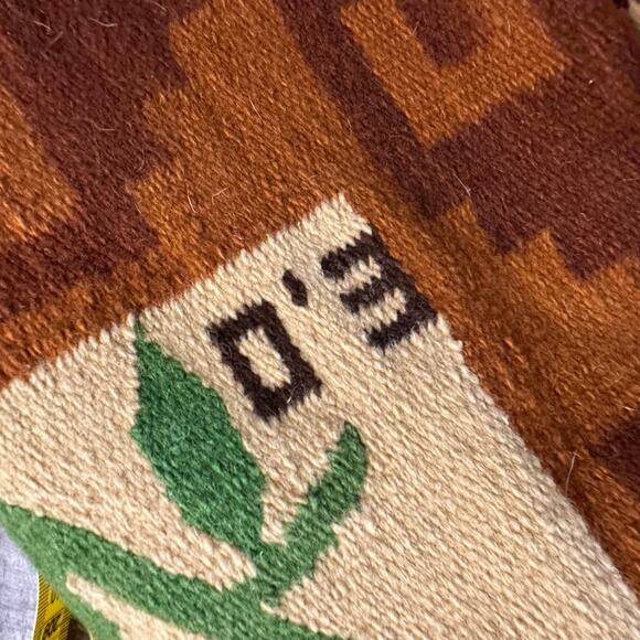 Handmade Wool Bird Forest Tapestry Wall Hanging Peru Folk Art 62 x 39 - Picture 11 of 11